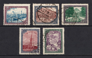 1925 Latvia (Full Set, CV $60, Canceled)