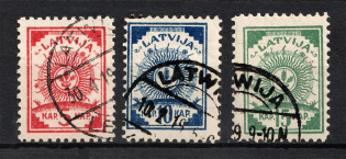 1918 Latvia (Signed, Full Set, Canceled, CV $25)