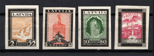 1933 Latvia Airmail (Imperforated, Full Set, CV $85, MH/MNH)