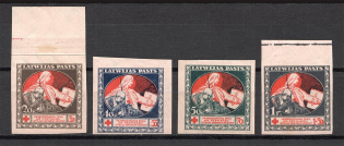 1920 Latvia (ROSE Banknotes, CV $10, Full Set, MNH/MH)