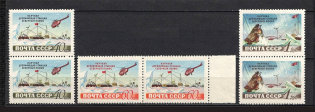 1955 Soviet Scientific Drifting Station `The Nord Pole`, Soviet Union USSR (Pairs, Full Set, MNH)