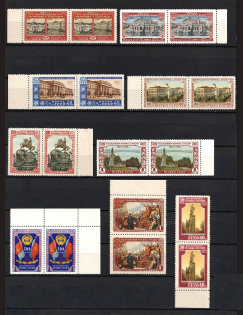 1954 Anniversary of Union Between Russia and Ukraine, Soviet Union USSR (Pairs, Full Set, MNH)