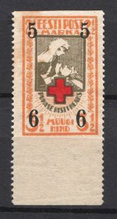 1926 5M/6M Estonia (MISSED Perforation, Print Error, CV $60)