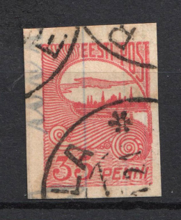 1920 35P Estonia (PROBE, Printed on Linear Notebook Paper, Proof, Canceled)