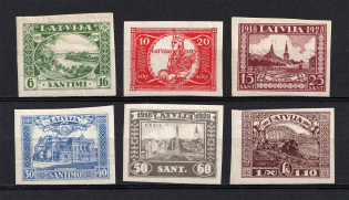 1928 Latvia (Imperforated, Signed, Full Set, CV $30)