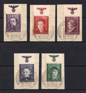1942 General Government, Germany (Eagle on the Field, Full Set, Canceled)
