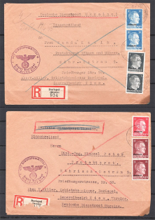 1942-43 Ukraine Reich Occupation 6 Censored Registered Covers
