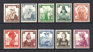 1935 Third Reich, Germany (Mi. 588-597, Full Set, CV $260, MNH)