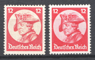 1933 12pf Third Reich, Germany (YELLOW Background, Print Error, RRR)