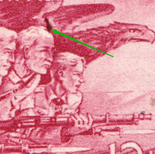 1945 Third Reich, Germany (Mi. 908 VI, Dark Spot on Head, Print Error, Control Number `10`, Full Set, CV $100, MNH)