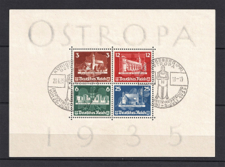 1935 Third Reich, Germany `Ostropa` (Souvenir Sheet Mi. 3, CV $1,200, Special Cancellation KONIGSBERG)