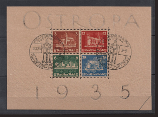 1935 Third Reich, Germany `Ostropa` (Souvenir Sheet Mi. 3, CV $1,200, Special Cancellation KONIGSBERG)