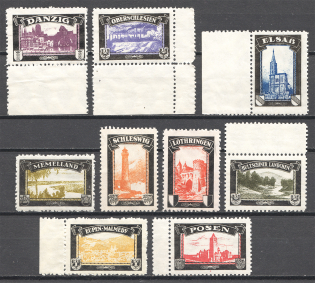 1920 Germany Lost Territories Propaganda Stamps (MNH)