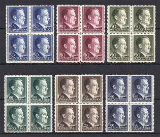 1942-44 General Government, Germany (Blocks of Four, Full Set, CV $30, MNH)
