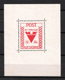 1946 Storkow, Germany Local Post (Souvenir Sheet, CV $30)