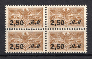2.50Rm Holiday Contribution Stamps, Germany (Block of Four, MNH)