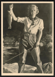 "1937 Munich House of German Art Jul. Engelhard “Sport Fishing"""