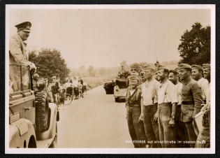 1940 German Occupation Luxembourg The Fuhrer on some road in upper Alsace