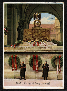 "1935 The Feldherrnhalle Memorial in Munich honoring the fallen of 9""' November 1923."