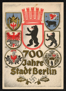 1937 Official Festival Post Card commemorating Berlin’s 700 years as a city.