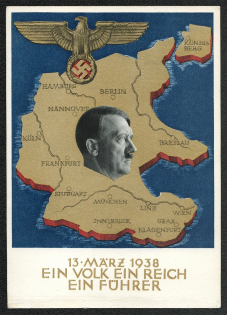 1938 the Anschluss plebiscite, depicts a combined Germany and Austria (2)