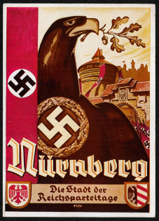 1934 Reich party rally of the NSDAP in Nuremberg, Eagle with oak branch, RARE card !!
