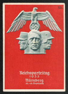 1935 Reich party rally of the NSDAP in Nuremberg, SA Mann, Hitler, and a front-line soldier