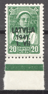 1941 German Occupation of Latvia (Thick Paper, CV $200, MNH)