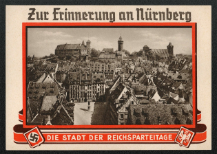 1935 Reich party rally of the NSDAP in Nuremberg, Albrecht Durer Memorial with the Imperial Castle