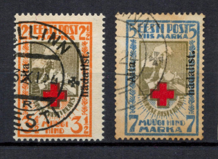 1923 Estonia (Mi. 46A-47A, Full Set, Canceled, CV $450)
