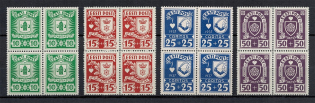 1937 Estonia (Mi. 127-130, Blocks of Four, Full Set, CV $310, MNH)