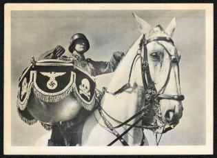1939 Reich party rally of the NSDAP in Nuremberg. Trumpeter Corps of the SS Calvary Division