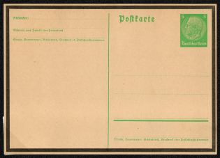 1934 Special Mourning Postal Cards issued in Fall 1934 honoring Paul Hindenburg