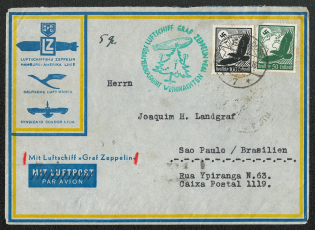 1936 Zeppelin cover Dusseldorf - San Paulo