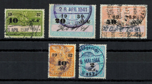 1937-44 Judicial Costs Stamps, Germany (Canceled)
