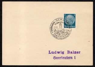 1937 Scott 417 with Special Postmark Gera