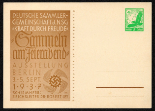 1937 Exhibition in Berlin The German Collectors Association of the NS Strength through Joy Organization “Collecting During Leisure Time ”