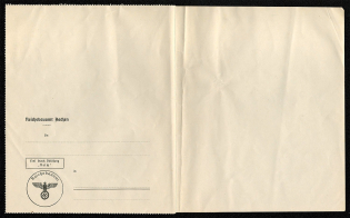 1937 Official stationary with free franking throughout the Reich