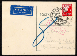 1937 Postcard franked with Sc C47 The Great Anti-Communist Exhibition Bolshevism Unmasked