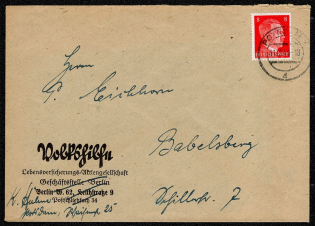 1944 Commercial cover franked with Scott 511 (Issue of 1941/44), postmarked Potsdam