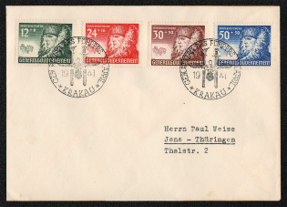 "1941 General Government First Anniversary of the Generalgouvernement Special Postmark Hitler’s 52""d birthday"