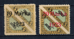 1923 Estonia Airmail (Full Set, Mi.43 A-44 Aa, Forgeries)