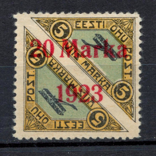 1923 Estonia 20 M Airmail (Mi. 44Aa, Certificate, Signed, CV $450)