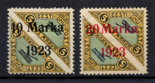 1923 Estonia Airmail (Certificate, Full Set, Mi.43 A-44 Aa, Signed, CV $1750)