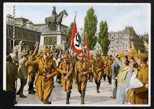 1933 Horst Wessel leads his Storm Assault NSDAP, Propaganda Card