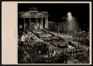 1933 The SA marches through Brandenburg Gate, Propaganda Card