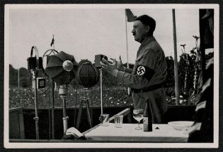 1933Der Fuhrcr speaks to the German Volk. Cigarette card