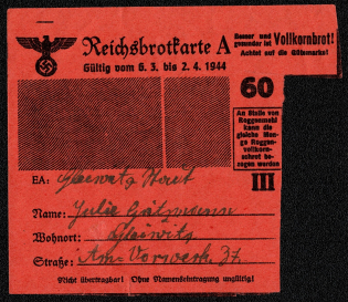 1944 Reichs Bread Card