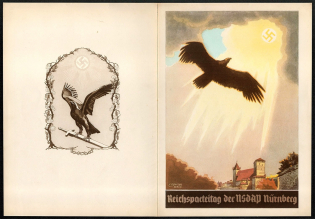 1934 The Special Greetings Big Size Telegram overleaf sent from the Rally Grounds, Reich Eagle