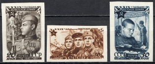 1947 USSR 29th Anniversary of the Soviet Army (Imperf, Full Set, MNH)